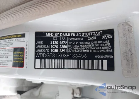 2008 Mercedes-Benz C 300 Luxury 4Matic/Sport 4Matic from USA, damaged, VIN WDDGF81X08F136456